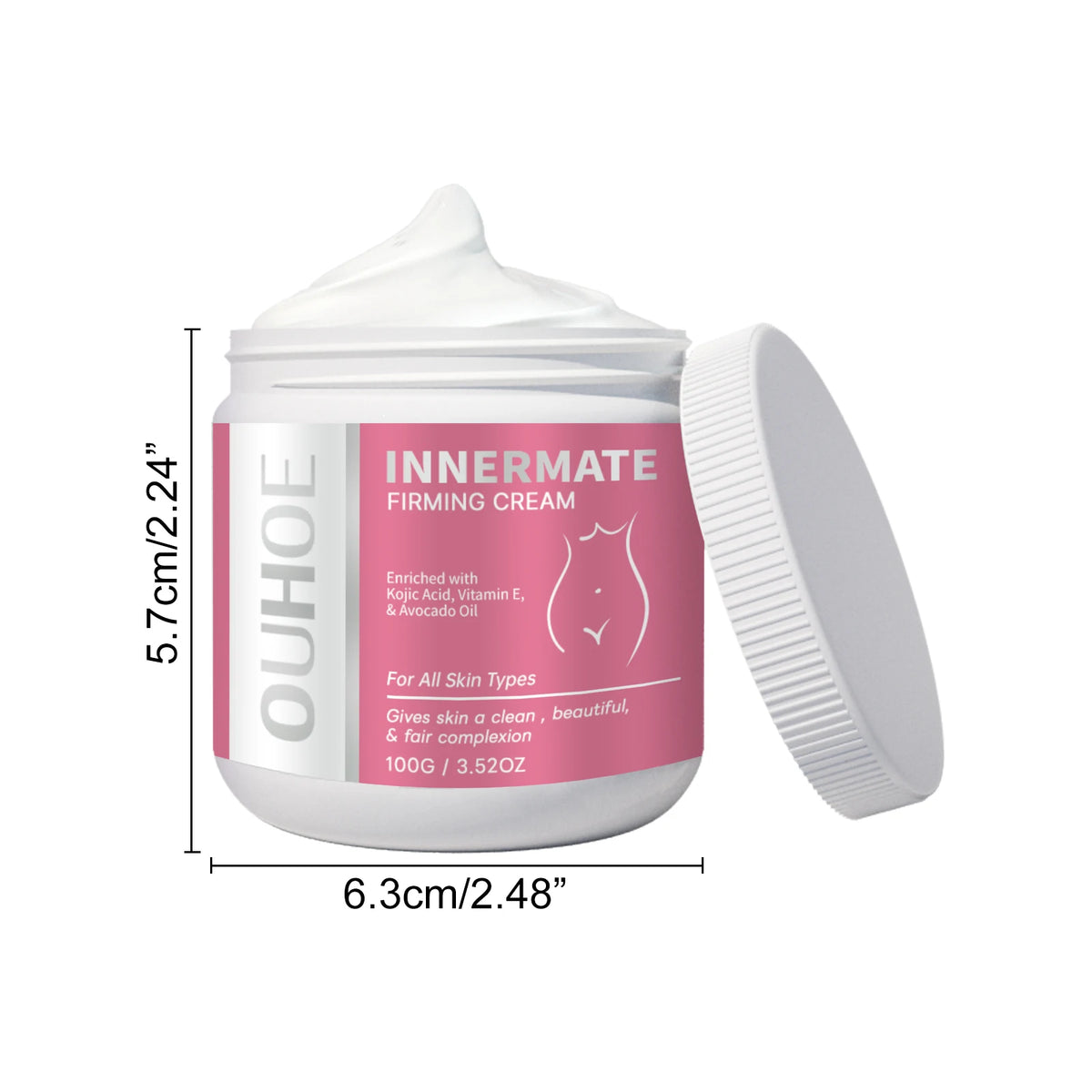 Body Whitening Cream Dark Spot Corrector for Underarms Knees Inner Thighs Brightening Moisturizing Intimate Area Lighten Lotion
