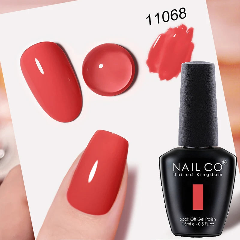 NAILCO 15ml Hema/TPO Free UV Gel Nail Polish Nail Art Manicure Nail Professionals Base Top Varnish Semi Permanent Vernis Nail