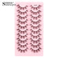 3/10 pairs Natural Lashes Mink Fluffy False Eyelashes Make up Tools Wispy Half Eyelashes 3D Cat Eye Eyelash Extensions Faux Cils