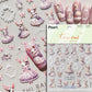 Lovely Cat Bunny Bowknot Poker Crown Lock Key Easter Eggs Love Cute Rabbit Mushroom Chick Flower Dog DIY Nail Art Stickers Decal