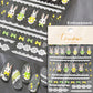 Lovely Cat Bunny Bowknot Poker Crown Lock Key Easter Eggs Love Cute Rabbit Mushroom Chick Flower Dog DIY Nail Art Stickers Decal