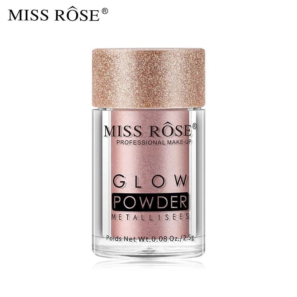 MISS ROSE Single Colour Pearl Diamond Glitter Eyeshadow Make-up High Lighter Shiny Shimmer Brighten Eye Shadow Powder Cosmetics
