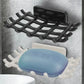1Pc Wall Mounted Soap Bar Holder For Shower Self Adhesive Drain Soap Dish With Hooks Bathroom Kitchen Storage Rack Keep Soap Dry