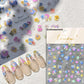 1piece 5Dcute tulip flower nail stickers high quality self-adhesive embossed nail art decals for girls summer decoration sticker