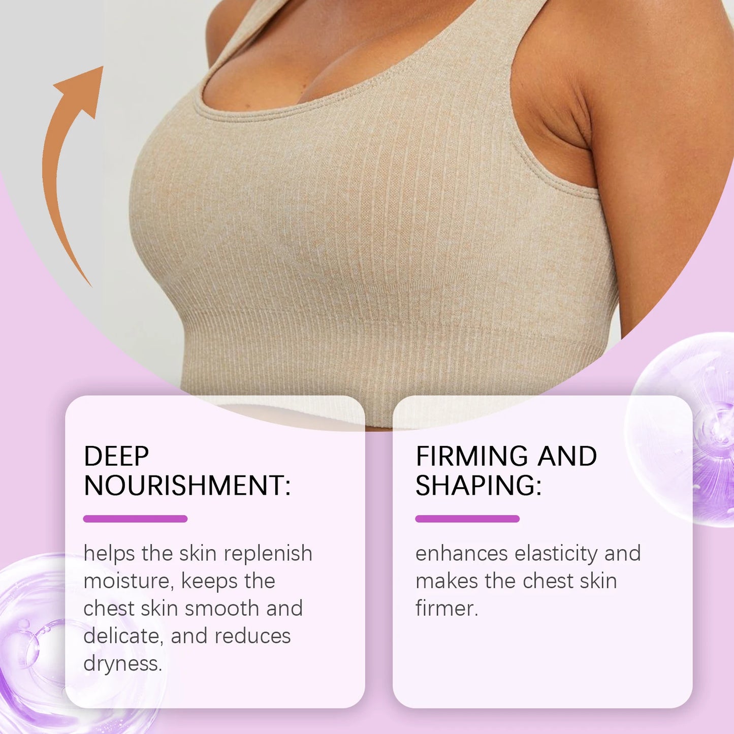 HOYGI Breast Firm Serum Nourishing Smoothing Boost Skin Elasticity Improve Skin Texture Moisturizing Lift Chest Massage Cream