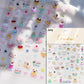 Lovely Cat Bunny Bowknot Poker Crown Lock Key Easter Eggs Love Cute Rabbit Mushroom Chick Flower Dog DIY Nail Art Stickers Decal