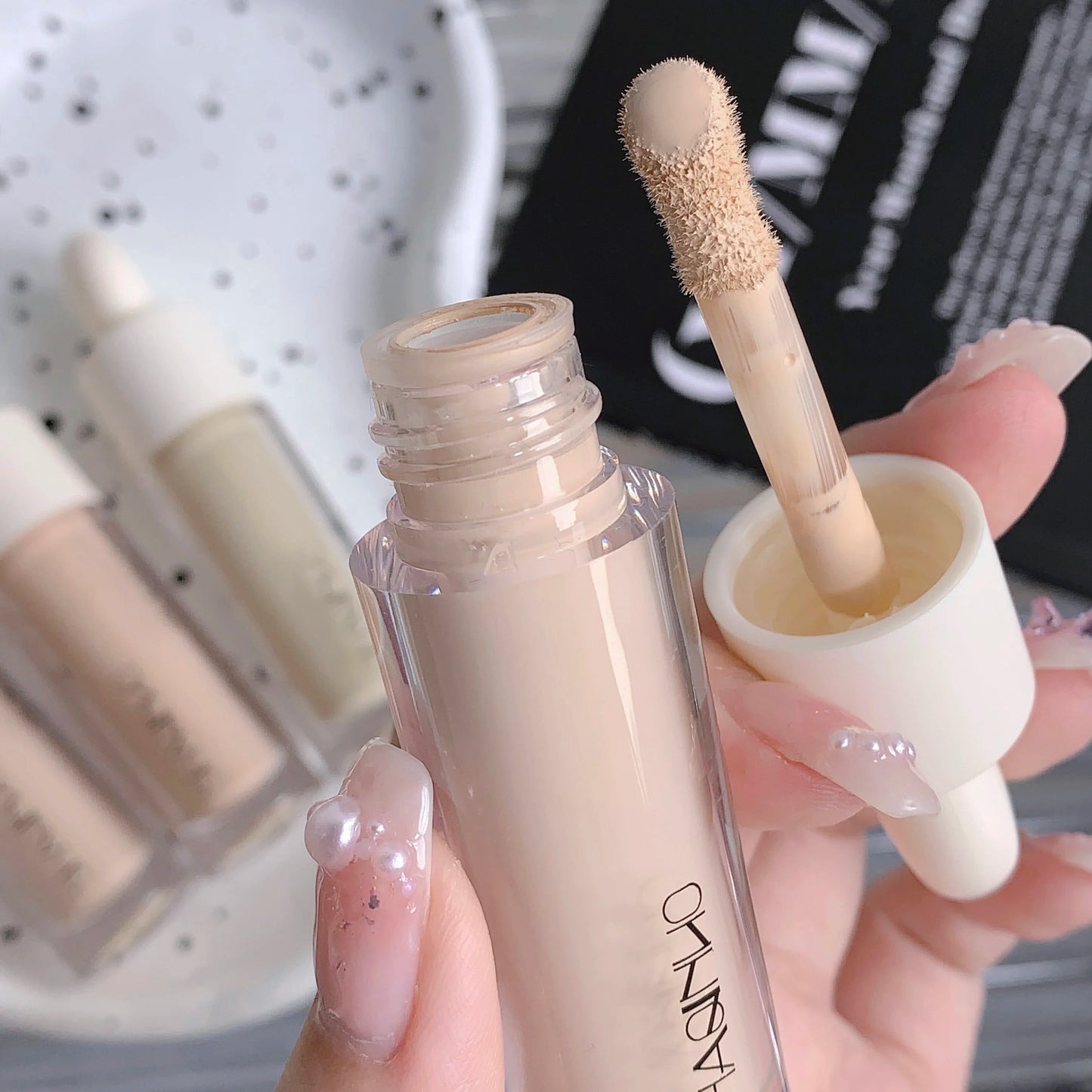 3 Colors Silky Concealer Concealer Cover Acne Marks Spots Dark Eye Circles Face Brightening Skin Whitening Concealer