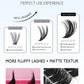 GROINNEYA Lash Clusters Kit Fluffy Individual Lashes C Curl Cluster DIY Lash Extension Kit Lash Bond and Seal Eyelash Extensions