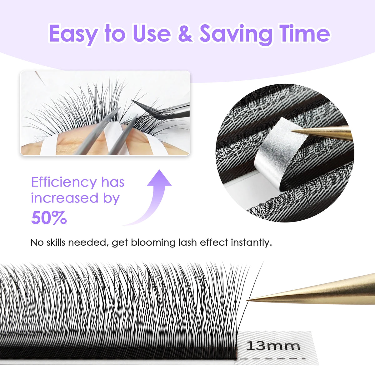 SEEDEW 0.07/0.10 Single Tip 2D V-Shaped Eyelashes Extension Small Velvet Flower Grafting False Eyelashes Soft Natural Lashes