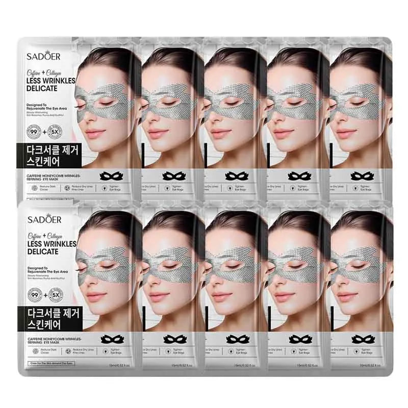 SADOER Caffeine Golden Peptide Eye Mask Anti Dark Circle Moisturizing Anti wrinkle Anti-aging Eye Patches Korean Skin Care