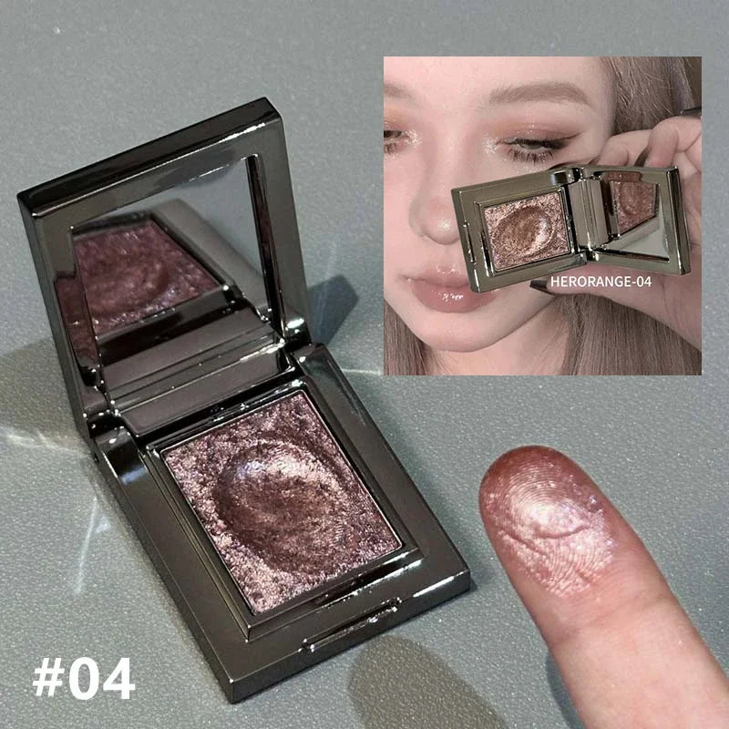 Diamond Monochrome Highlighter Eyeshadow Palette Chameleon Metallic Green Brighten Eye Shadow Fine Flash Eye Makeup Cosmetic