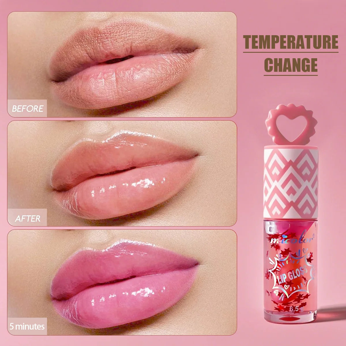 Three Colors Randomly Sent Moisturizing Lip Gloss Lip Oil: Light and Comfortable, Long - Lasting, Makeup Mirror Effect Christmas