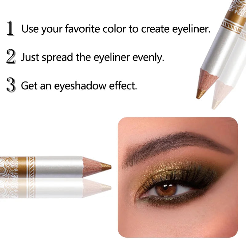 Smudge-Proof High-Shine Waterproof Eyeliner Pencil - Long-Lasting, Ethically Made, Black & Multicolor Options