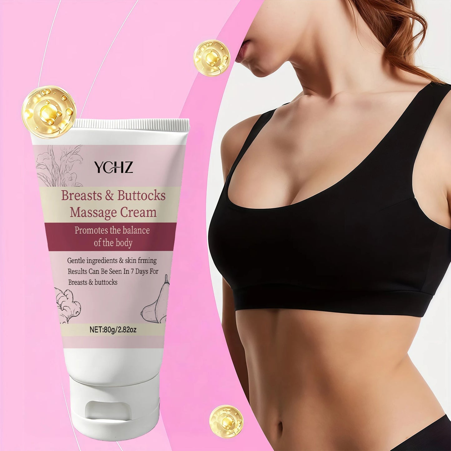Fast-Acting Butt-Lifting Cream, Containing Vitamin E Ingredients — Instant Butt-Lifting and Firming Massage Gel, Suitable for All Skin Types, Moisturizing and Plumping Cream, Designed Specifically for Butt Shaping and Care