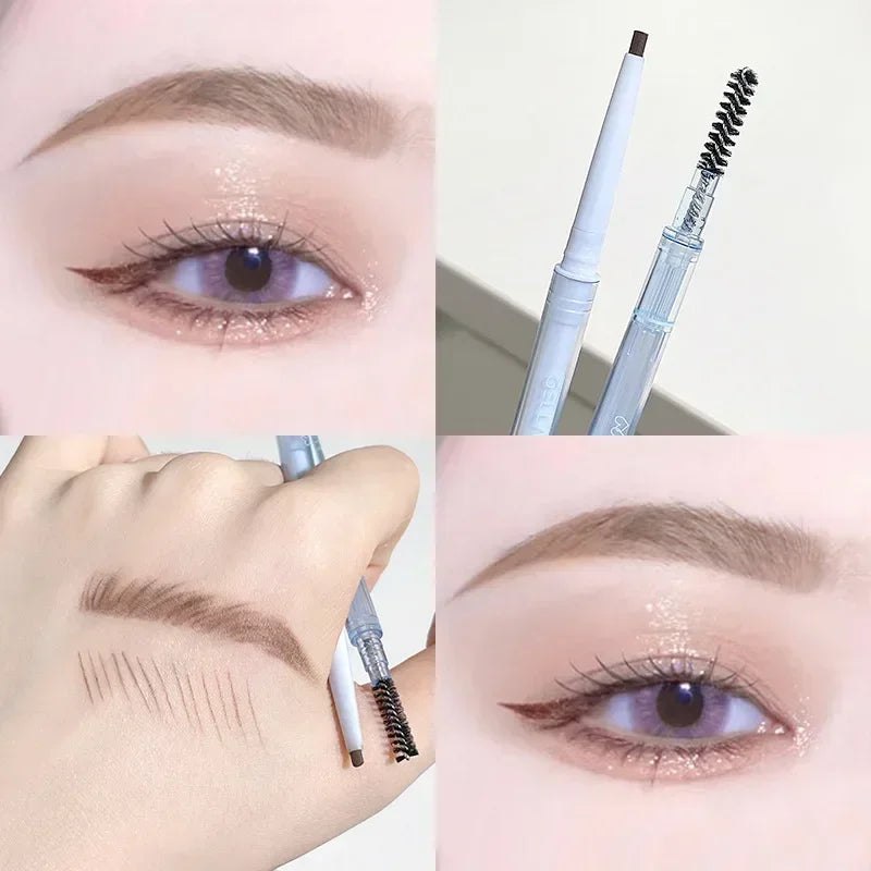 Natural Makeup Double Heads Eyebrow Pencil Waterproof Long-lasting Colourful Transparent Eyebrow Pen Brow Enhancer Drawing Tool