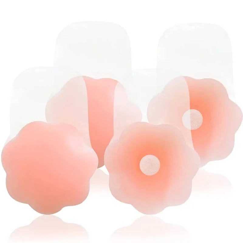 2/4PCS  Silicone Lift Up Bra Sticker Adhesive Invisible Bras Chest Patch for Women Reusable Chest Breast Petals Pads