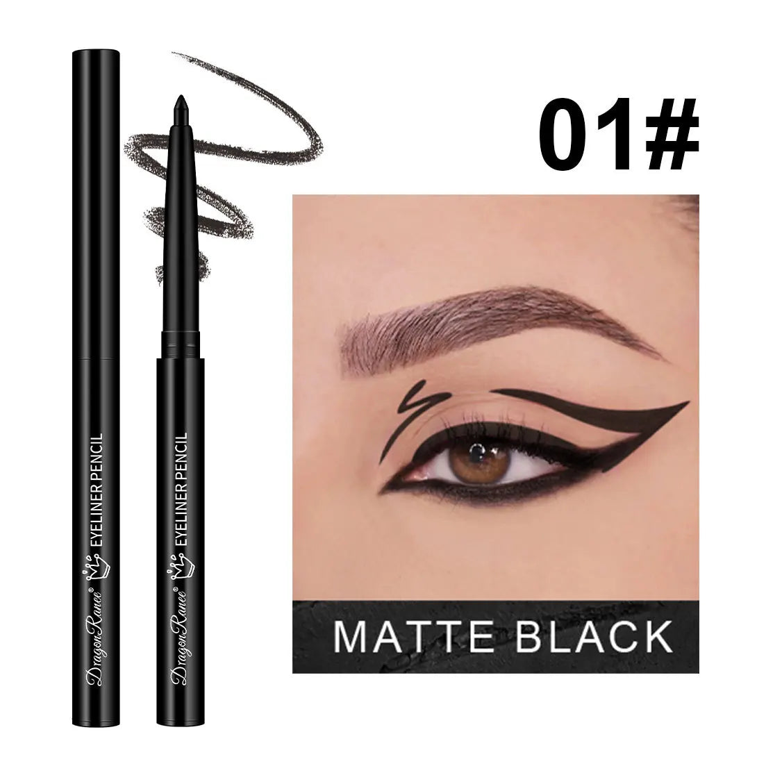 12 Color Matte Glitter Gel Eyeliner Pencil Waterproof Smudge-Proof Smooth Matte White Eyeliner Pen Long-Lasting Eye Liner Makeup