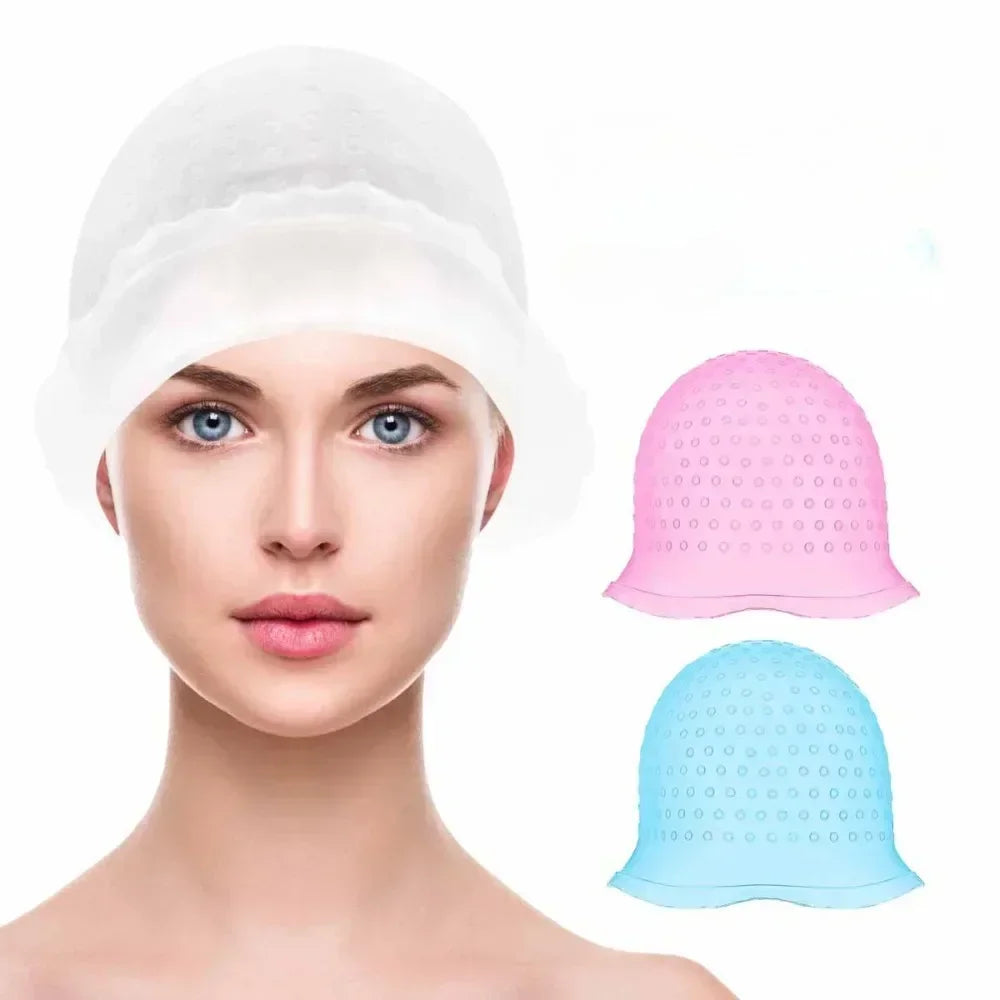 Salon Silicone Hair Coloring Cap Highlight Reusable Needle Hair Dying Frosting Hat Household Dye Hairstyling Tools Accessories