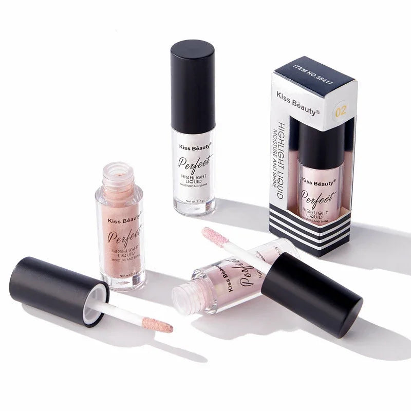 Liquid  Highlighter Face Contouring Pearlescent Makeup Brightener Bronzer Glow Body Face Contour Shimmer Cosmetics