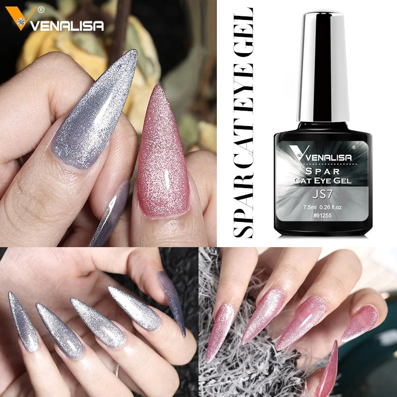 Venalisa 7.5ml Spar Cat Eye Nail Gel Polish Varnish Galaxy Starry CANNI Lacquer Magic Bling Shining Nail Art Magnetic Nail Gel