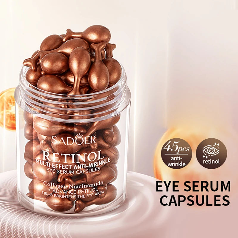 SADOER Retinol Eye Serum for Eyes skincare Anti Dark Circles Moisturizing Anti Wrinkle Nourishing Eye Cream Skin Care Products