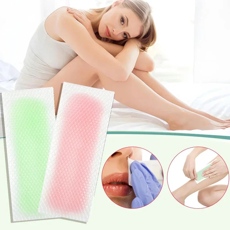 5/10/15/20stick Professional Hair Removal Wax Strips for Summer Depilation Double Sided Cold Wax Paper for Leg Body Face Useful