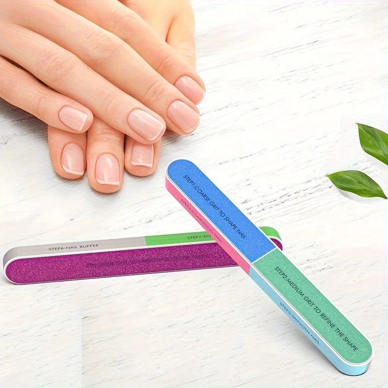 7 Sides Nail Buffers Files Professional Polisher for Nail Art Manicure Polishing Block Buffing Accessories Cream Tools 7 Sides N
