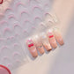 1pcs White 5D Pearl Lace Wave Lines Nail Art Stickers Elegant Exquisite Nail Decoration Decals DIY Self Adhesive Transfer Slider