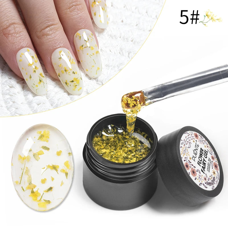 PUENTE Pearl Color Builder Nail Gel Polish Hema Free Shell Thread Glitter Nail Extension Semi-Permanent Construction Gel Varnish