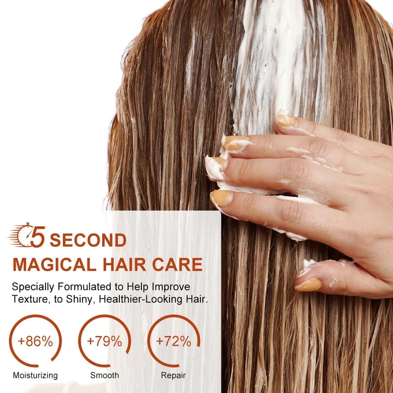 120ml Magical Hair Mask Argan Oil Hair Care Cream Repair Dry Frizz Damage Keratin Treatment Masks 5 Seconds Soft Smoothing PURC