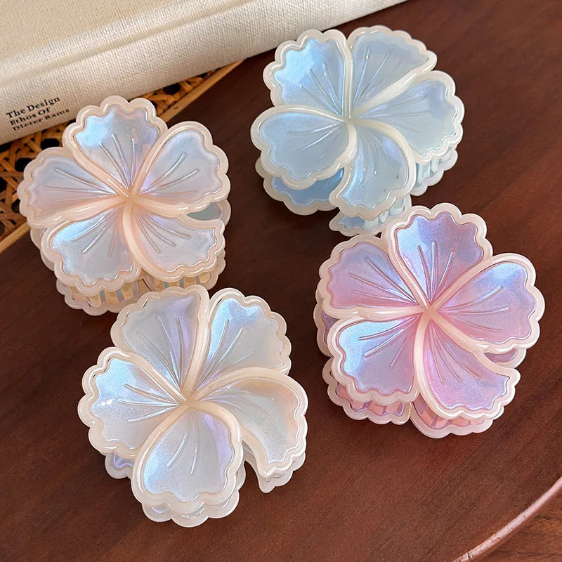 Hot New Arrival: Colorful Glittering Cabbage Flower Hair Clip Beach Vacation Style Back-of-Head Hair Accessory