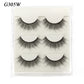 Faux Cils 3 Pairs False Eyelashes Natural Long 3D Mink Lashes Soft Fluffy Wispy Handmade Fake Lashes Eye Makeup Tools Maquiagem