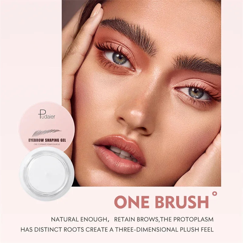 1Pc Eyebrow Styling Gel Brows Wax Sculpt Soap Waterproof Long-Lasting 3D Feathery Wild Brow Styling Easy To Wear Makeup Eyebrow