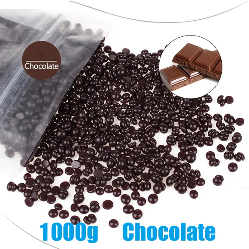 1000g Hot Film Painless Waxing Beads Depilatory Wax Beans Hard Wax Beans Heating Wax Machine Bikini Face Body Hair Removal