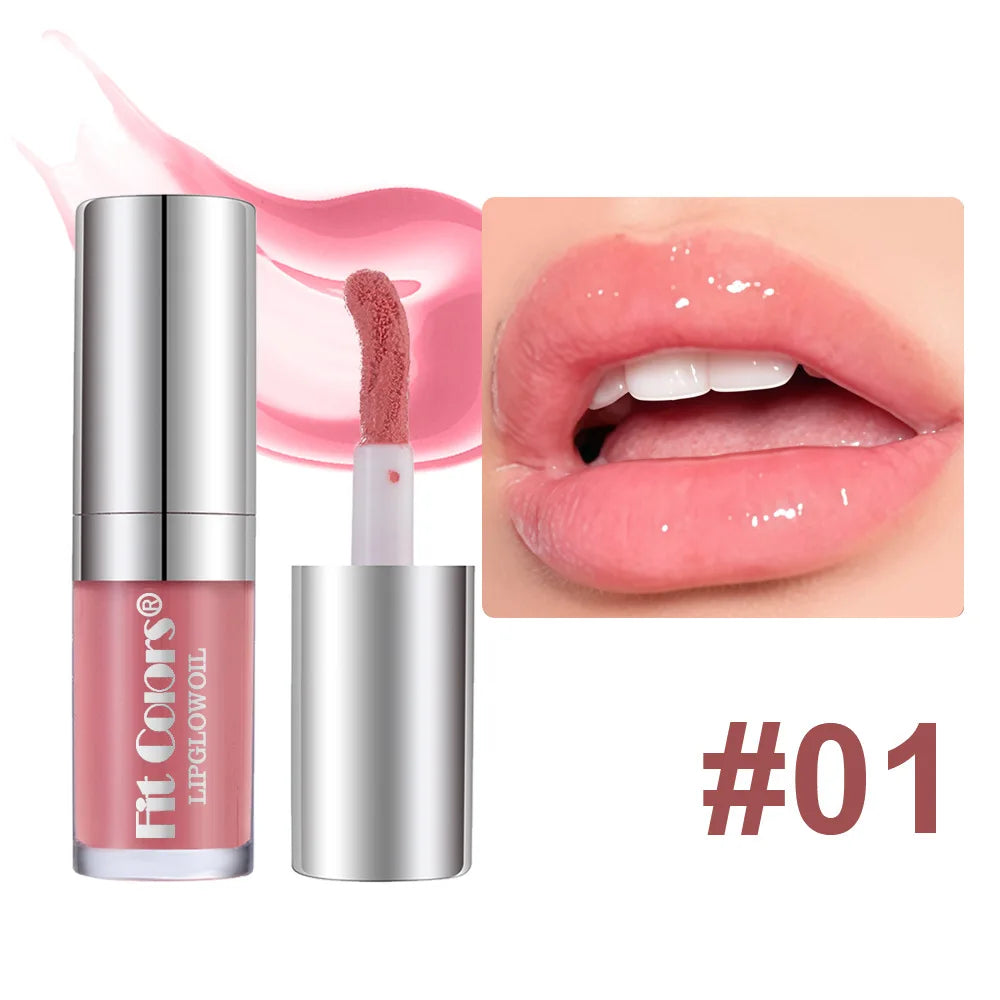 Crystal Jelly Lip Gloss Moisturizing Oil Shiny Red Brown Lip Oil Shimmer Moisturizing Women's Lip Gloss Makeup Gloss Cosmetics
