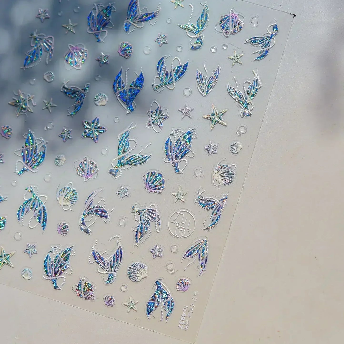 Magical Blow Bubbles Goldfish Bunny Rabbit Cat Kitten Shape Shiny Dreamy Bubbles 5D Nail Art Decorations Sticker Manicure Decal