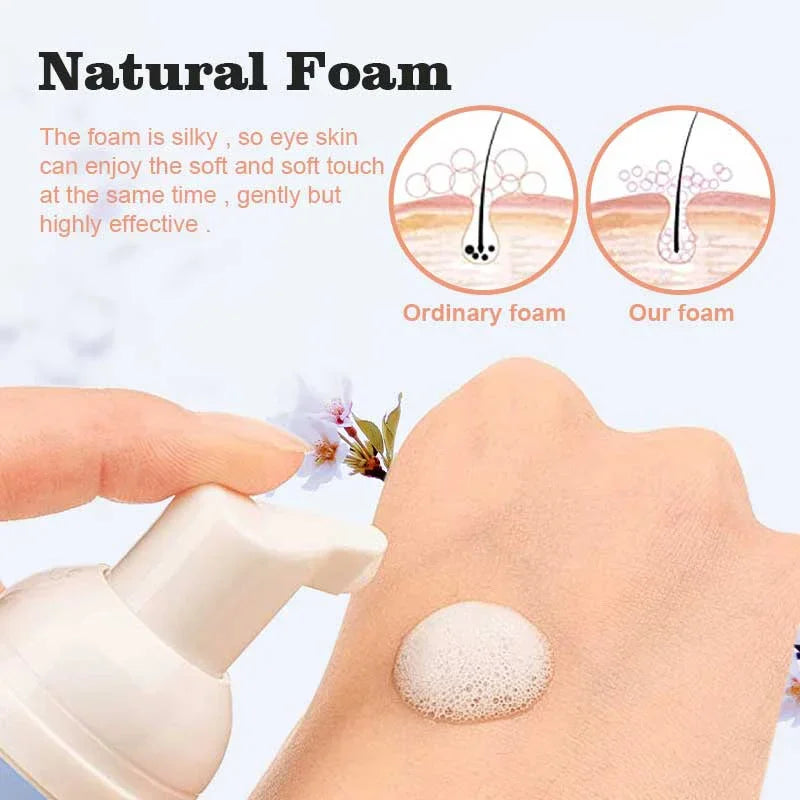 CNKESS Wholesale 60ML Private Label Natural Oil Free Eyelash Foam Eyelash Extension Lash Bath Lash Foam Shampoo Cleanser