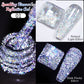 PUENTE 7.5ML Golden Gems Cat Magnetic Gel Nail Polish Pink Brown Blue Colors Golden Glitter Cat Eye Soak Off UV Nail Art Varnish