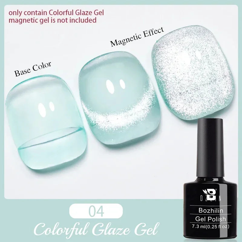7.5ML Pink Blue Nail Gel Cat eye Semi Permanent Nail Art Soaking UV LED Nail Salon DIY Nail Salon Gel For Autumn And Winter