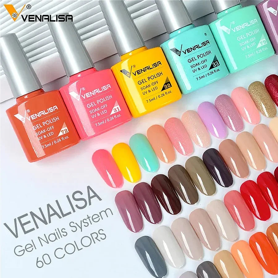 Luxury Color Nail Gel Venalisa Gel Nail Polish Lacquer Soak Off UV LED Long Lasting Nail Gel Varnish Good Price Super Gel Polish