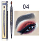 CmaaDu 2 in 1 Small Thin Long Tip Double Head Ultra-fine Eyebrow Pencil Waterproof Lasting Eyebrow Enhancers with Eye Brow Brush
