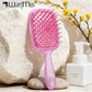1PCS Colorful Wide Teeth Air Cushion Comb Bakhogold Anti-static Hair Brush with Hollow Design for Scalp Massage