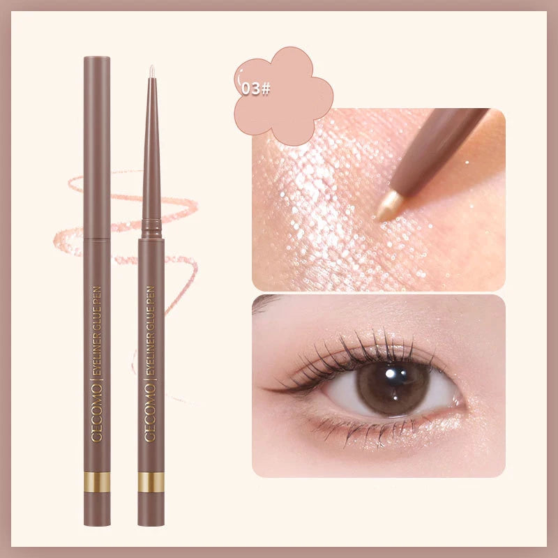 Black Brown Eyeliner Gel Pen 2 Colors Long-lasting Waterproof Aegyo Sal Lying Silkworm Eye Liner Matte Under Eye Pencil Makeup