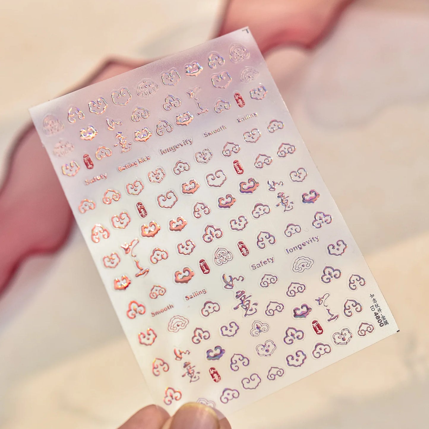 1 piece 5D color crystal star nail stickers high quality love shiny silver hollow smear rainbow flower jelly design nail sticker