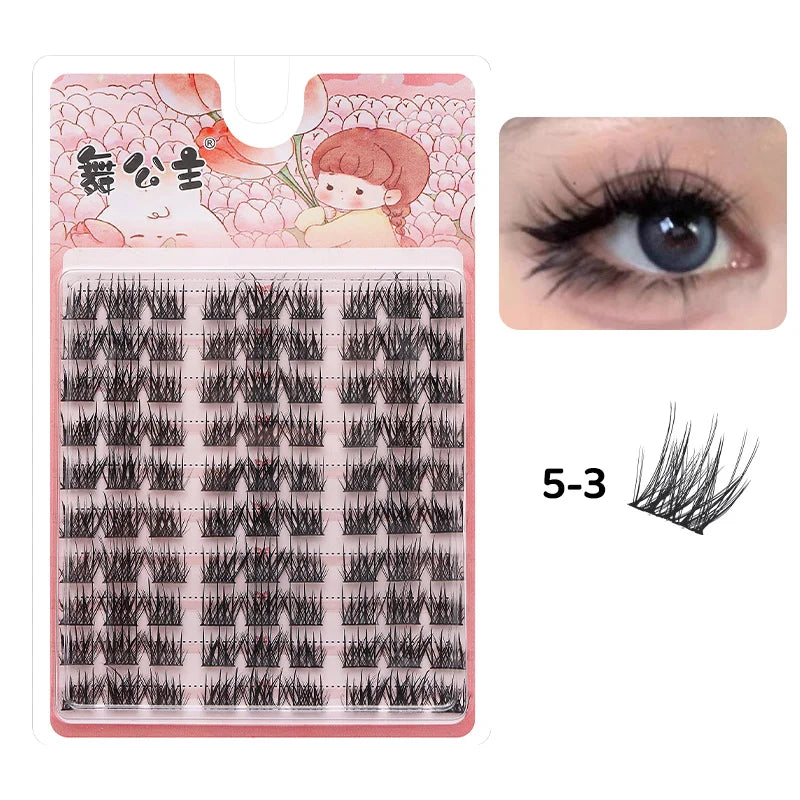 DINGSEN 10 rows Individual Eyelashes Wholesale 10-12mm Cluster Lashes Natural Anime False Kake Eyelashes Extension Makeup