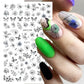 Cherry Blossom 3D Nail Stickers White Flower Petals Nail Art Decals Elegant Wedding Design Spring Sakura Manicure Slider Decor