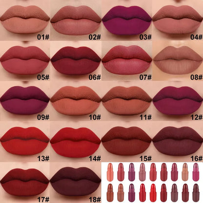 Set of 18 Colorful Capsule Lipstick Pills, Including Waterproof And Long-Lasting Lip Gloss, Sparkling Glitter Lipstick