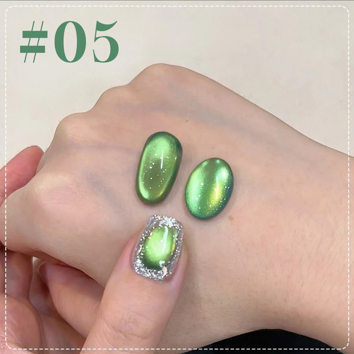 Mianel 12ml 1-21pcs Green Cat Magnetic Gel Nail Polish Spider Lily Varnish Soak Of UV Light Nails Nail Salon Christmas Nails
