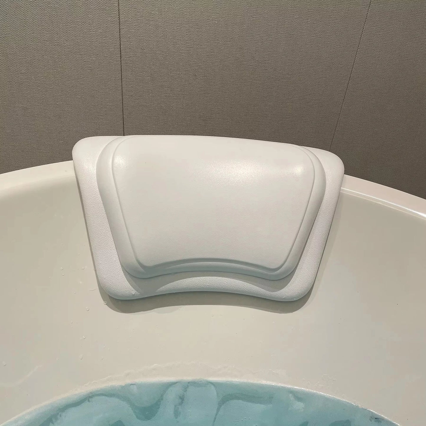Non-Slip Bathtub Pillow with Silicone Sponge & Waterproof PU Cover – Universal Bath Pillow for Spa, Relaxation, Shower