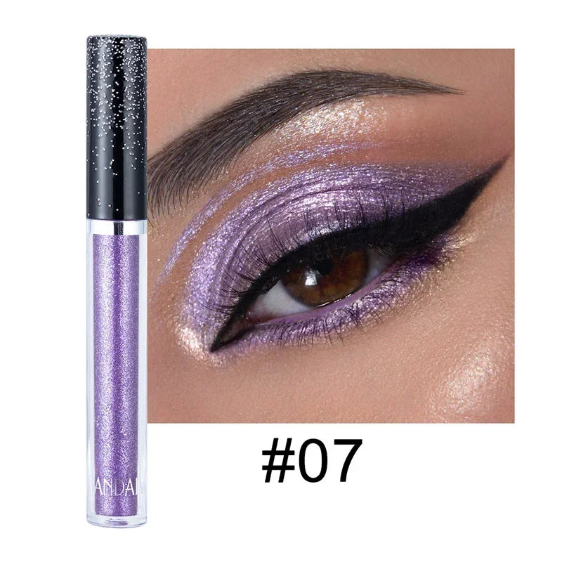 12pc/set Liquid Eyeshadow Metallic Diamond Shiny Eyeliner Pen Giltter Eyeshadow Palette Lasting Shimmer Brighten Makeup Cosmetic